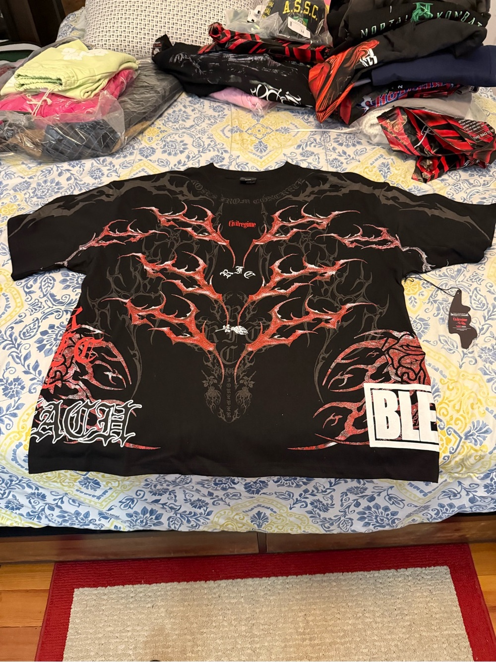 Civil Regime Koga Kuchiki Black & Red Graphic Men’s Tee